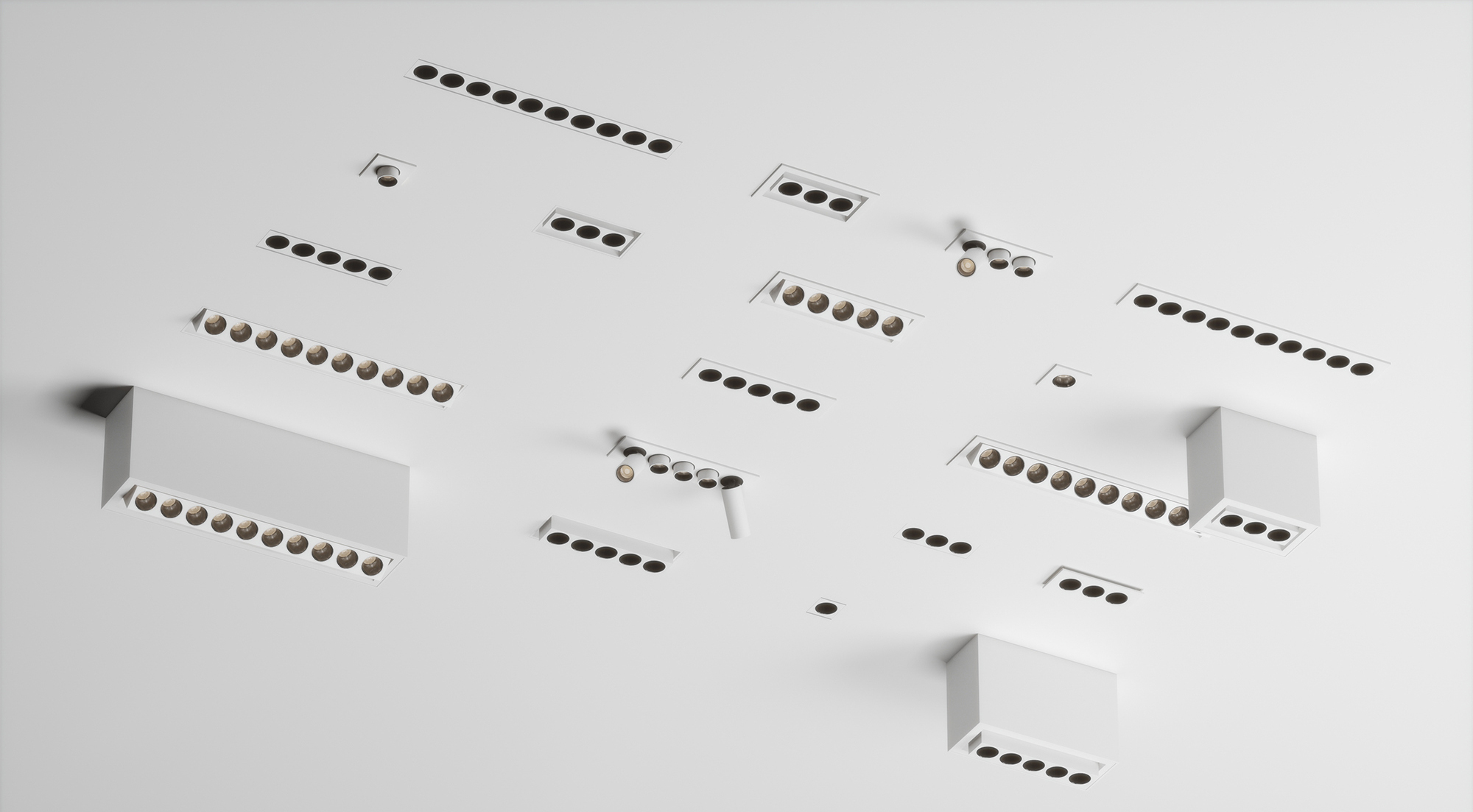 Green Ray LED — luminarias integradas en cielorraso